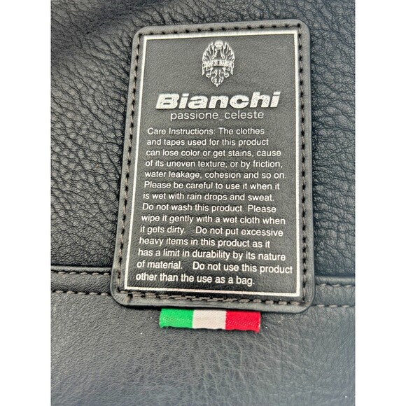 Bianchi Shoulder Bag 2Way TBPI-03 Black A4 Celeste Bicycle Crossbody Travel Bag - Picture 4 of 16